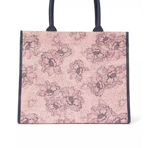 NWT Victoria Secret Floral Tote w/ faux-leather trim/straps - 2024 Spring